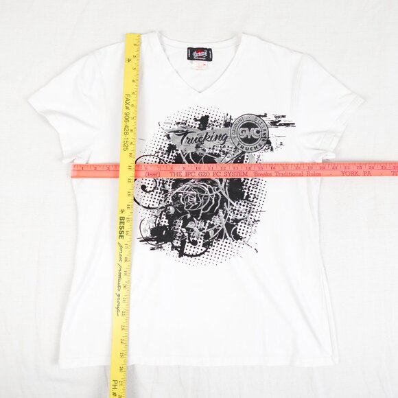 GMC Chevrolet Trucks Floral Rose Tee Shirt Women's XXL Choko Motorsports Canada - Picture 7 of 7